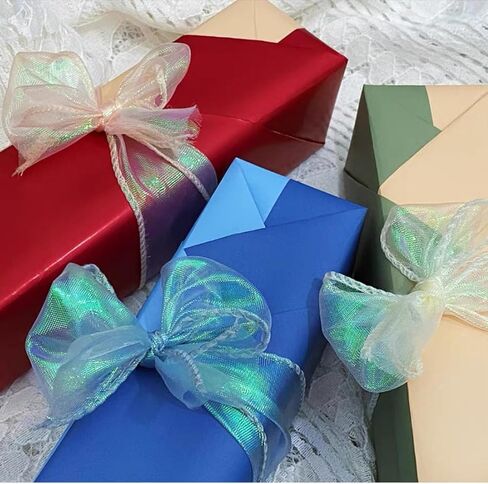 1PC 10yd Roll Gift Wrapping Fish Tail Tulle Ribbon for DIY Projects, White in Saudi Arabia