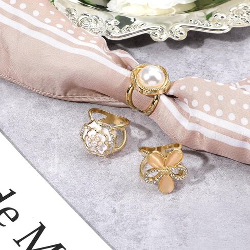 3 Pcs Scarf Clips for Women, Scarf Rings Buckle Set for Women, Versatile ScarfClips and Slides for Silk Scarves, Ties, Accessories in Saudi Arabia
