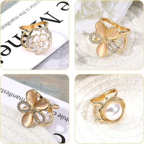 3 Pcs Scarf Clips for Women, Scarf Rings Buckle Set for Women, Versatile ScarfClips and Slides for Silk Scarves, Ties, Accessories in Saudi Arabia
