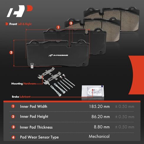 A-Premium Front Ceramic Disc Brake Pads Set Compatible with Chevrolet and Cadillac Models - Camaro 2017-2024, CTS 2016-2019, 4 Pcs in Saudi Arabia
