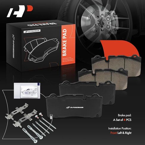 A-Premium Front Ceramic Disc Brake Pads Set Compatible with Chevrolet and Cadillac Models - Camaro 2017-2024, CTS 2016-2019, 4 Pcs in Saudi Arabia