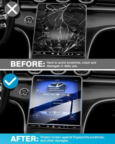 Karltys 2 Pack 10.1-Inch Screen Protector for Audi A4 /A5 2020-2024 2025 & Audi Q5 2021-2025, 9H Hardness Touchscreen Tempered Glass Anti Glare Screen Cover for Audi Q5 Accessories in Kuwait