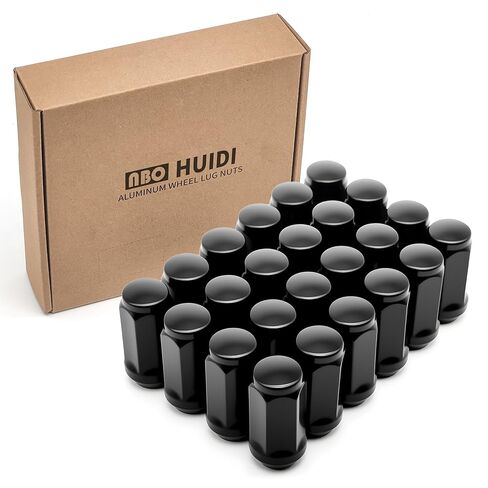 24pcs M14 x 1.5 Lug Nuts, 1.8" (45mm) Closed-End One-Piece Conical Seat, Matte Black Finish 3/4" Hex in Saudi Arabia