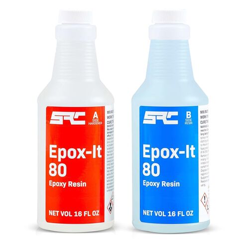 SPRESIN Epox-It 80 طقم راتنجات الإيبوكسي الشفاف 32 أونصة (16 أونصة الجزء أ + 16 أونصة الجزء ب) للمبتدئين والخبراء، والطلاء، والبار العلوي، والكونترتوب، والطاولة - تركيبة شفافة كريستالية لفن المجوهرات، والتصفيح in Saudi Arabia