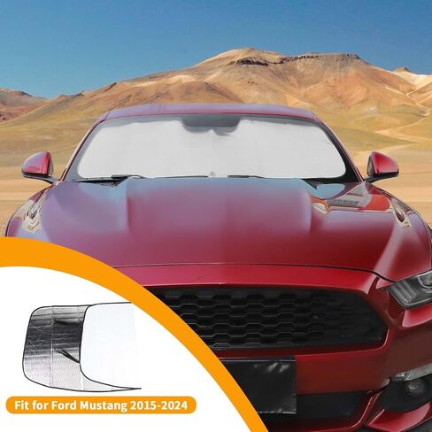 Hoolcar Windshield Sunshade Side Window Sun Shade Sunscreen Heat Insulation Sun Visor Fit for Ford Mustang 2015-2024, 6PCs in Saudi Arabia