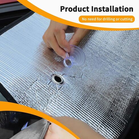 Hoolcar Windshield Sunshade Side Window Sun Shade Sunscreen Heat Insulation Sun Visor Fit for Ford Mustang 2015-2024, 6PCs in Saudi Arabia