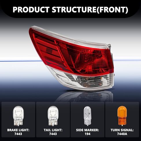 Aosky Tail Light Assembly Compatible with 2013-2016 Nissan Pathfinder Halogen Taillight Left Driver Side in Saudi Arabia