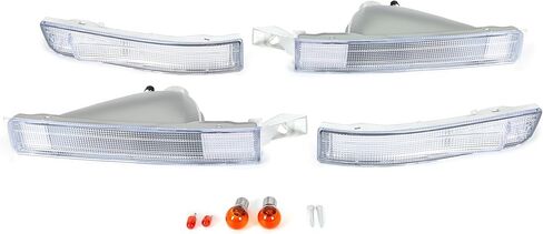 HECASA Pair Turn Signal Lights Compatible with 1990-1994 Lexus LS400 Replacement for LX2530102 LX2530103 LX2531102 LX2531103 Front Bumper Signal Light Lamp W/Bulbs Clear Lens Driver & Passenger Side in Saudi Arabia