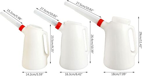 Measuring Container With Flexible Long Spout 2/3/4 Liter Oil Measuring Garage Oil For Car Motorcycle Portable Oil 2/3/4 Liter Oil Measuring W/Long Spout Measuring Container in Saudi Arabia