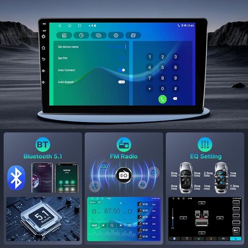راديو ستيريو للسيارة من Leadfan لسيارة Honda CRV 2002-2006 مع Apple CarPlay Android Auto، شاشة لمس IPS مقاس 9 بوصة تدعم WiFi GPS Navigation/Bluetooth 5.1/Mirror Link/FM/كاميرا احتياطية + SWC/شاشة مقسمة in Kuwait