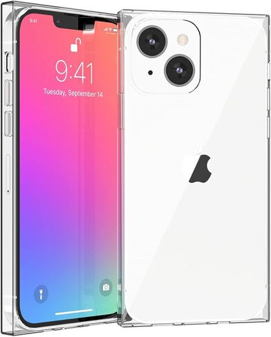 Clear Rectangle Edge Case Compatible with iPhone 16 Pro Max 6.9 inch 2024, Transparent Protective Phone Case Enhanced Corners TPU Cushion, Shock-Absorption Soft Case in Saudi Arabia