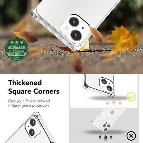 Clear Rectangle Edge Case Compatible with iPhone 16 Pro Max 6.9 inch 2024, Transparent Protective Phone Case Enhanced Corners TPU Cushion, Shock-Absorption Soft Case in Saudi Arabia