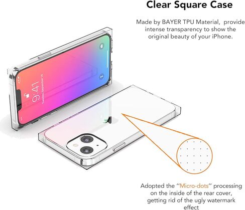 Clear Rectangle Edge Case Compatible with iPhone 16 Pro Max 6.9 inch 2024, Transparent Protective Phone Case Enhanced Corners TPU Cushion, Shock-Absorption Soft Case in Saudi Arabia