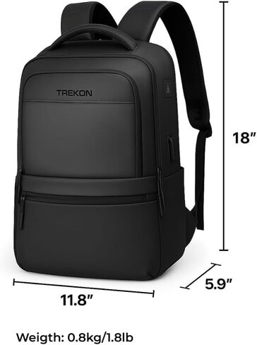 حقيبة ظهر للكمبيوتر المحمول من TREKON للرجال/النساء، تناسب كمبيوتر محمول مقاس 15.6 بوصة، ومنفذ شحن USB، ومقاومة للماء، ومضادة للسرقة، وحقيبة سفر معتمدة من إدارة أمن المواصلات الأمريكية، للأعمال والكليات in Saudi Arabia