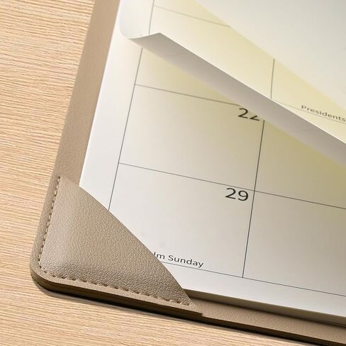 Desk Calendar 2026 with Desktop Mat, 18 Months Desk Pad Calendar January 2026 to June 2027, Medium 14 x11 inch Monthly Calendar for Home Office School (Apricot) in Saudi Arabia