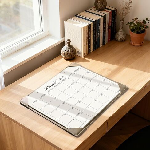 Desk Calendar 2026 with Desktop Mat, 18 Months Desk Pad Calendar January 2026 to June 2027, Medium 14 x11 inch Monthly Calendar for Home Office School (Apricot) in Saudi Arabia