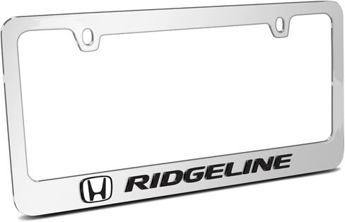 iPick Image for Honda Ridgeline in 3D on Mirror Chrome Metal License Plate Frame - Official Licensed in Saudi Arabia
