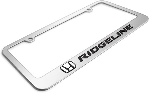 iPick Image for Honda Ridgeline in 3D on Mirror Chrome Metal License Plate Frame - Official Licensed in Saudi Arabia