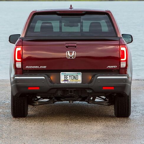 iPick Image for Honda Ridgeline in 3D on Mirror Chrome Metal License Plate Frame - Official Licensed in Saudi Arabia