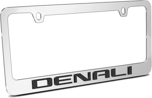 صورة iPick مصنوعة لأحرف GMC Denali منقوشة ثلاثية الأبعاد على إطار لوحة ترخيص معدنية من الكروم المرآة in Saudi Arabia