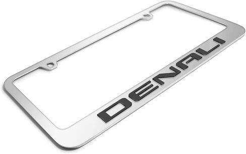 صورة iPick مصنوعة لأحرف GMC Denali منقوشة ثلاثية الأبعاد على إطار لوحة ترخيص معدنية من الكروم المرآة in Saudi Arabia