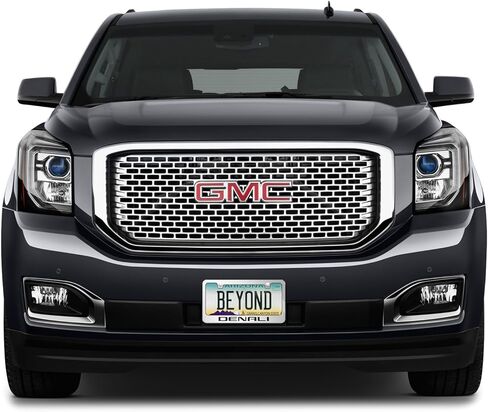 صورة iPick مصنوعة لأحرف GMC Denali منقوشة ثلاثية الأبعاد على إطار لوحة ترخيص معدنية من الكروم المرآة in Saudi Arabia