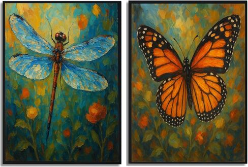 2Packs Paint by Numbers Kit for Adults,20X16IN DIY Dragonfly and Butterfly Paint by Numbers Arts for Beginner and Artists-Acrylic Oil Number Painting Kits for Home Decor,Stress Relief in Saudi Arabia