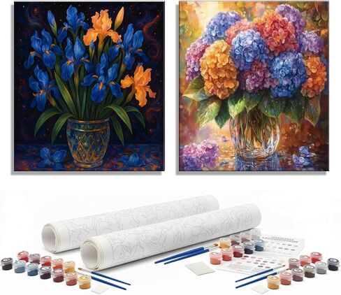 2Packs Paint by Numbers Kit for Adults,20X16IN DIY Dragonfly and Butterfly Paint by Numbers Arts for Beginner and Artists-Acrylic Oil Number Painting Kits for Home Decor,Stress Relief in Saudi Arabia