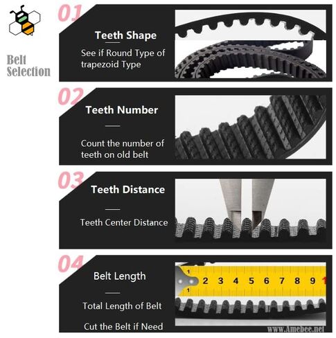 Bike Engine Belt Transmission Belt Rubber synchronous Belt 49cc / 53cc Engine 142F / 144F H5M575-115 Synchronous Belt arc Tooth Motor Drive Belt (Black Arc Tooth Drive Belt, H5M575-115-15mm) in Saudi Arabia