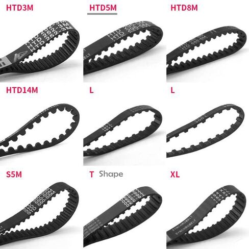 Bike Engine Belt Transmission Belt Rubber synchronous Belt 49cc / 53cc Engine 142F / 144F H5M575-115 Synchronous Belt arc Tooth Motor Drive Belt (Black Arc Tooth Drive Belt, H5M575-115-15mm) in Saudi Arabia