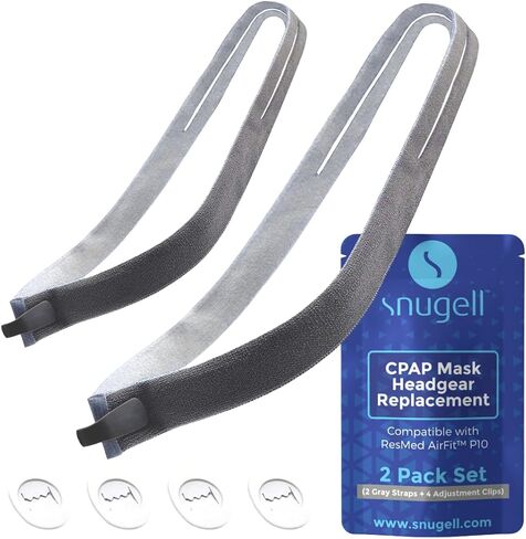 استبدال حزام الرأس لـ Resmed AirFit P10™ قناع وسادة الأنف CPAP لها من Snugell™ | لون وردي | عبوة من شريطين | تتضمن أربعة مشابك للتعديل | مادة ممتازة متينة in Kuwait
