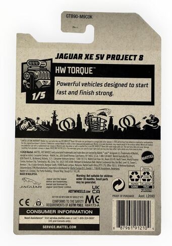 Hot Wheels Jaguar XE SV Project 8, [Black] 85/250 Torque 1/5 in Saudi Arabia