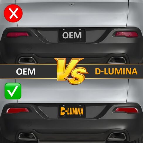 D-Lumina Rear Bumper Reflector for Je-ep Cherokee 2014 2015 2016 2017 2018, 68105145AC Left Side Red Rear Reflector, Pack of 1 in Saudi Arabia
