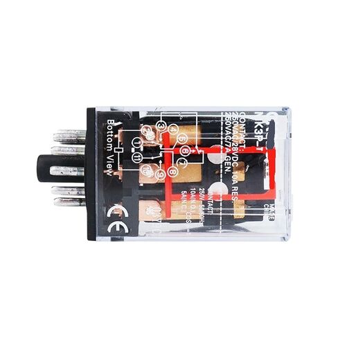 Intermediate Relay 220V 24V 110V 380V 6V MK3P-I 11 Pins Copper Coil Silver Contact Small Electromagnetic Relay 10A(AC 380V) in Saudi Arabia