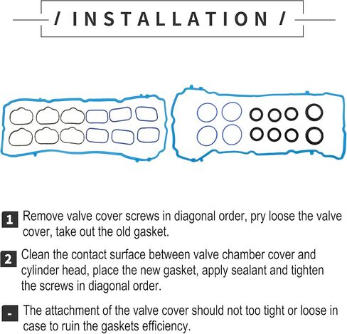 Motoforti Valve Cover Gasket, No.VS50805R/5184596AE, Cylinder Head Valve Seal Gasket, for Ram ProMaster 1500 2500 3500 for Dodge Challenger Durango Journey for Jeep for Chrysler 200 300 in Kuwait