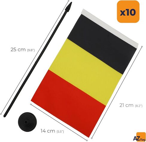 AZ FLAG Hungary Table Flag 4'' x 6'' - Hungarian Desk Flag 15 x 10 cm - Black Plastic Stick and Base in Kuwait