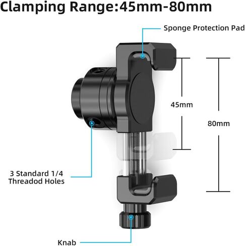 SUREWO Aluminum Fence Mount for Gopro,iPhone, Phone, DJI Osmo Action 4/3/2, Insta360,Mevo Start for Baseball Softball Tennis Recording, Cameras Net Chain Link Fence Clip Mount Holder in Kuwait