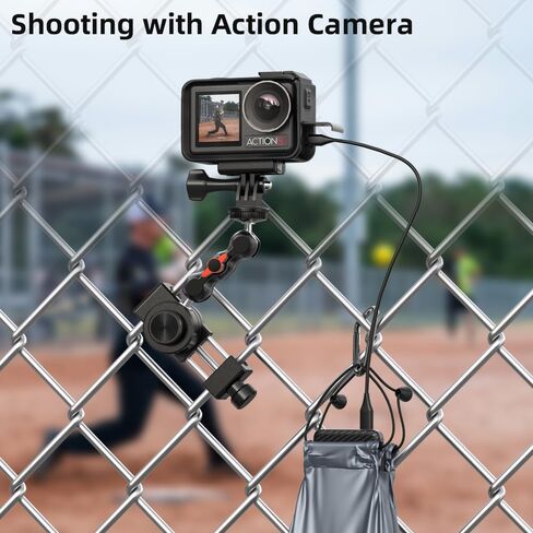 SUREWO Aluminum Fence Mount for Gopro,iPhone, Phone, DJI Osmo Action 4/3/2, Insta360,Mevo Start for Baseball Softball Tennis Recording, Cameras Net Chain Link Fence Clip Mount Holder in Kuwait