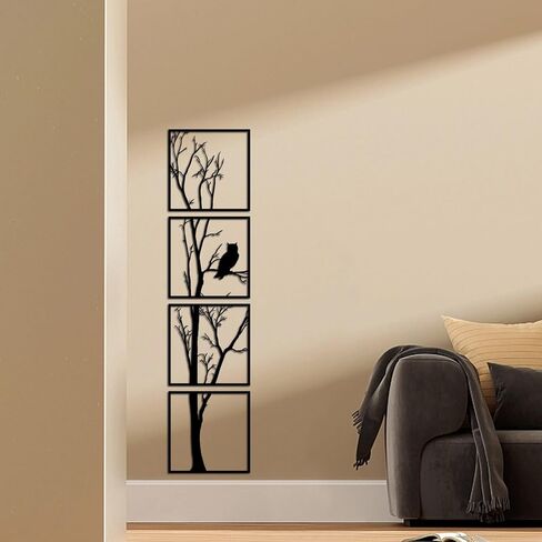 Chinese Style Framed Metal Wall Hanging, Outdoor Garden Decor with Plum Orchid Bamboo Chrysanthemum Asian Region Decoration, Indoor and Outdoor Metal Wall Decoration(Bamboo) in Saudi Arabia