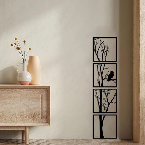 Chinese Style Framed Metal Wall Hanging, Outdoor Garden Decor with Plum Orchid Bamboo Chrysanthemum Asian Region Decoration, Indoor and Outdoor Metal Wall Decoration(Bamboo) in Saudi Arabia