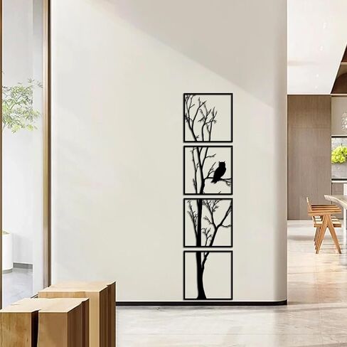 Chinese Style Framed Metal Wall Hanging, Outdoor Garden Decor with Plum Orchid Bamboo Chrysanthemum Asian Region Decoration, Indoor and Outdoor Metal Wall Decoration(Bamboo) in Saudi Arabia