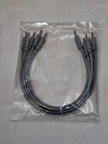كابلات Luigis Modular Supply Spaghetti Eurorack Patch - حزمة من 5 كابلات رمادية فاتحة، 18 (45 سم) in Saudi Arabia