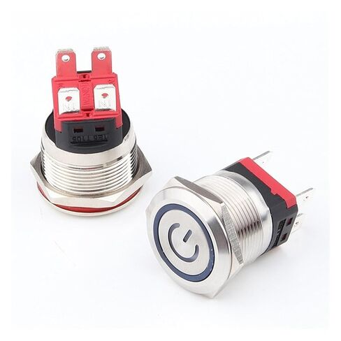 22MM high Current Metal Switch 20A Pure Silver Contact self-Locking Reset with Light/no Light Two Normally Open Waterproof Switch(22mmself-Locking) in Saudi Arabia