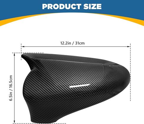 TOPUS Pair Side Mirror Cover Replacement for Lexus IS GS CT LS ES RC F-Sport 2013-2020, Car Reversing Exterior Rear View Mirror Housing 8794A30E00B1 8791A30D10B1 LH+RH Carbon Fiber in Saudi Arabia