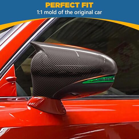 TOPUS Pair Side Mirror Cover Replacement for Lexus IS GS CT LS ES RC F-Sport 2013-2020, Car Reversing Exterior Rear View Mirror Housing 8794A30E00B1 8791A30D10B1 LH+RH Carbon Fiber in Saudi Arabia