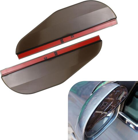 Hovom 2PCS سيارة مرآة المطر قناع الحاجب، للماء الخارجي مرآة الرؤية الخلفية الحاجبين المطر للسيارات، مرايا الرؤية الخلفية الجانبية التلقائية الحرس ضد المطر، اكسسوارات السيارات لمعظم المركبات (ألياف الكربون) in Kuwait