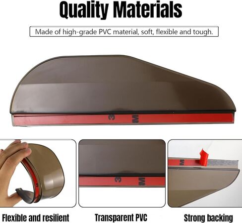 Hovom 2PCS سيارة مرآة المطر قناع الحاجب، للماء الخارجي مرآة الرؤية الخلفية الحاجبين المطر للسيارات، مرايا الرؤية الخلفية الجانبية التلقائية الحرس ضد المطر، اكسسوارات السيارات لمعظم المركبات (ألياف الكربون) in Kuwait