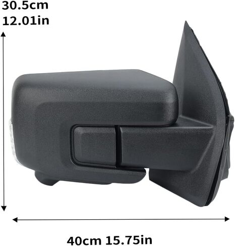 Textured Black Door Side Mirror Assembly For Ford F150 F-150 2021 2022 2023 2024 Heated Manual Folding W/Camera Blind Spot Puddle Turn Signal Light 13+1 Pins Right Passenger Side in Saudi Arabia