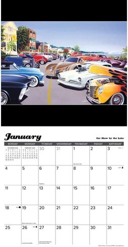 Willow Creek Press, Classic Cruisin and Chrome 2026 Wall Calendar, 12'' X 12'', 18-Month Calendar with Stapled Binding in Saudi Arabia