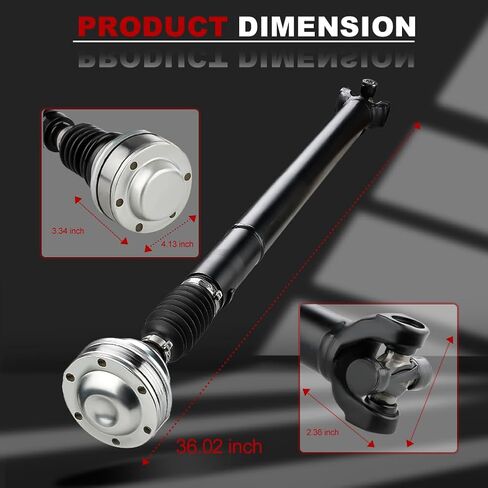 JDMON Front Complete Drive Shaft Prop Shaft Driveshaft Assembly Compatible with Jeep Grand Cherokee 4.0L L6 2001 2002 2003 2004 Front Drive Shaft Replace 65-9767, 52105884AA in Saudi Arabia